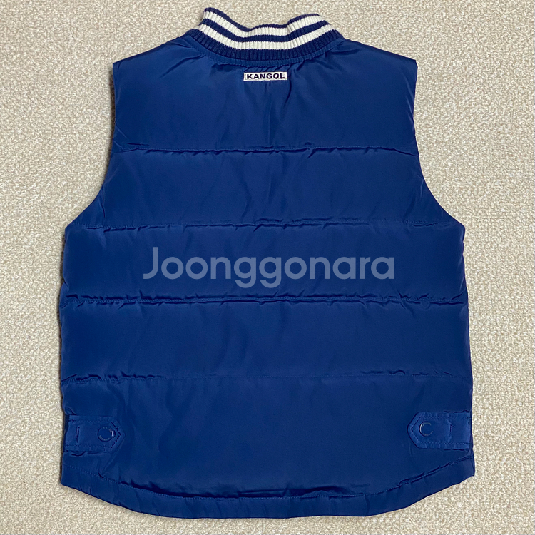 (정품) 캉골 키즈 블루 덕다운 패딩조끼 120 6-7세--2