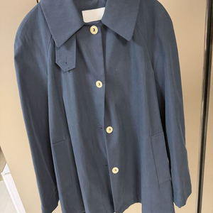 유메르 바넷 숏 트렌치코트네이비 택달린 새제품