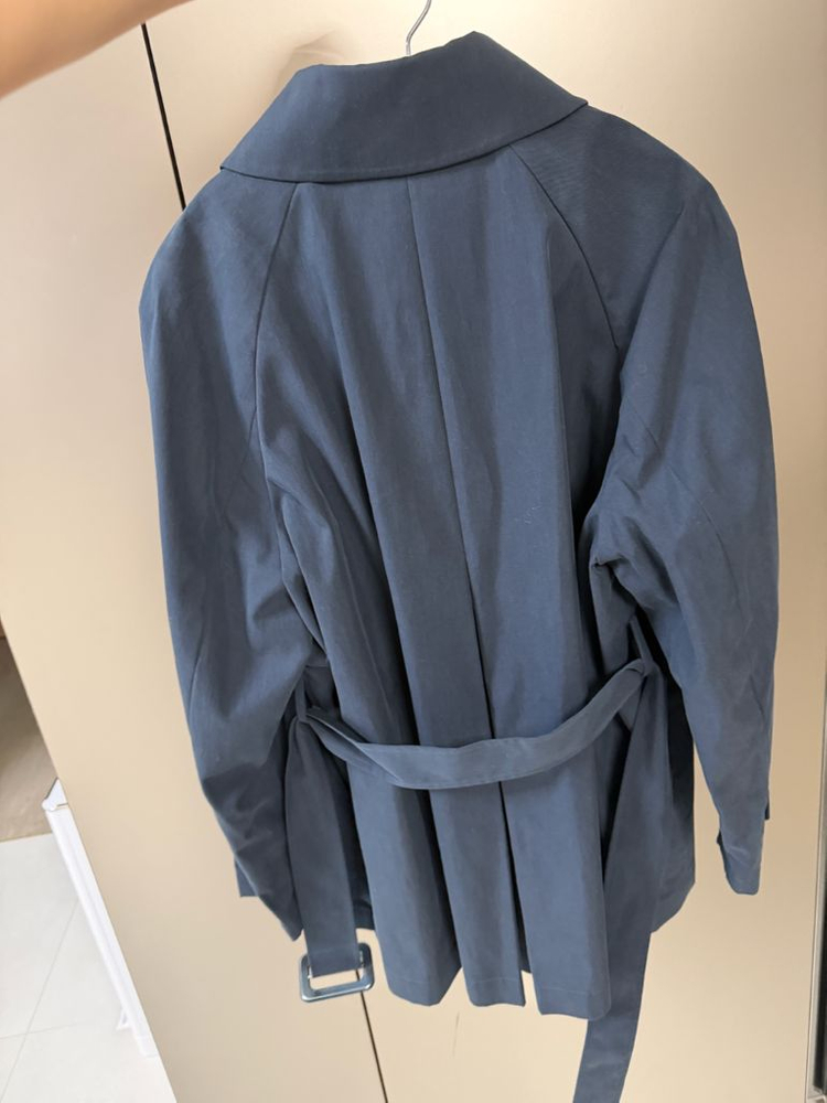 유메르 바넷 숏 트렌치코트네이비 택달린 새제품--1