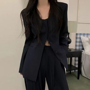 오디에스 JACKIE U NECK JACKET (MIDNIGHT NAVY)