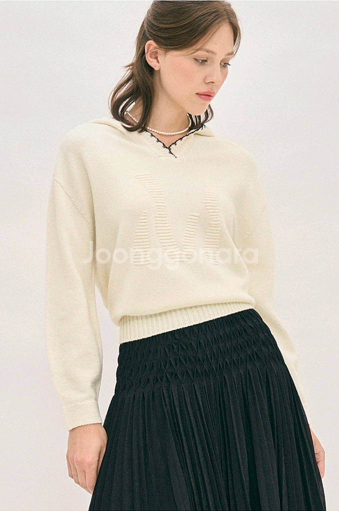 마인 울 블렌드 후드 니트 (랑방,마인,타임,더캐시미어--0