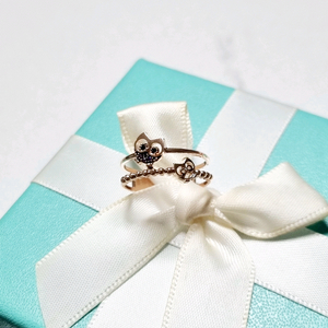 18k두줄 부엉이 반지11.5호