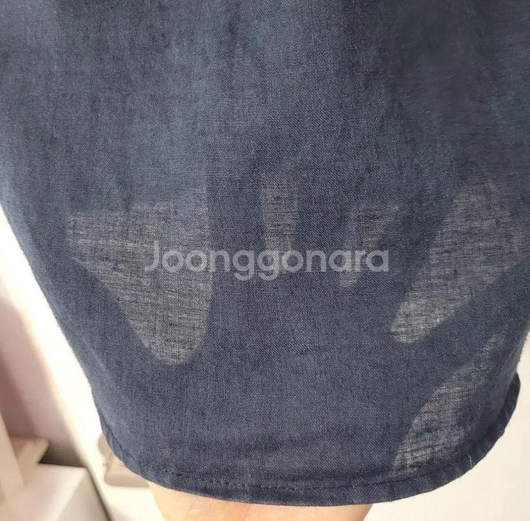 헨리넥 린넨 마블라우스--3