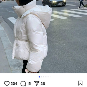 어라운드율 클라우드 구스 패딩 화이트, 블랙 새옷