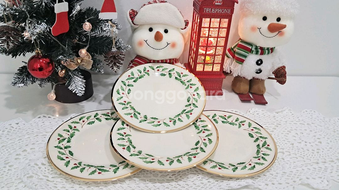 레녹스 홀리데이 샐러드접시 새상품--1