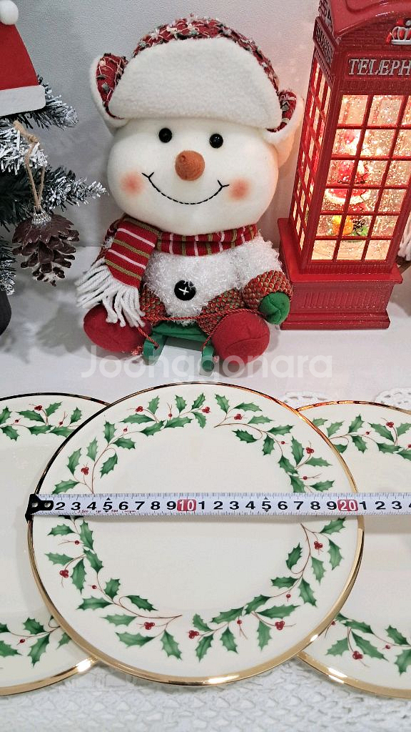 레녹스 홀리데이 샐러드접시 새상품--2