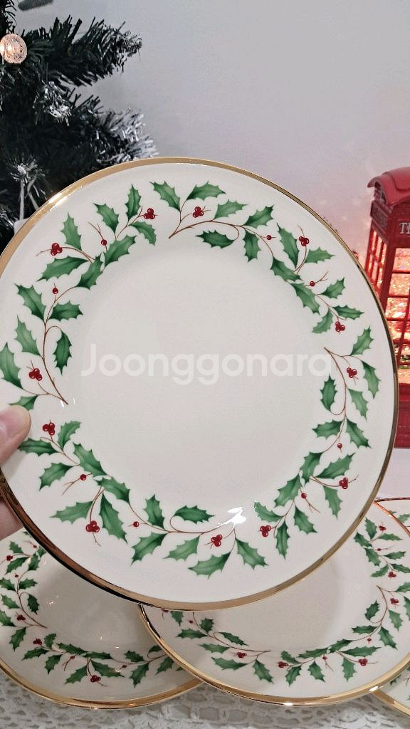 레녹스 홀리데이 샐러드접시 새상품--0