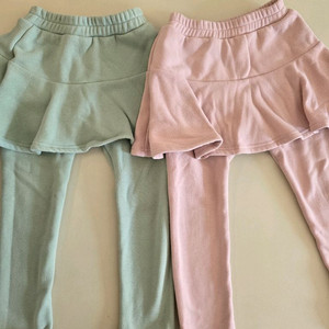 여아 베베테일러 기모치마바지 2벌 120 세트