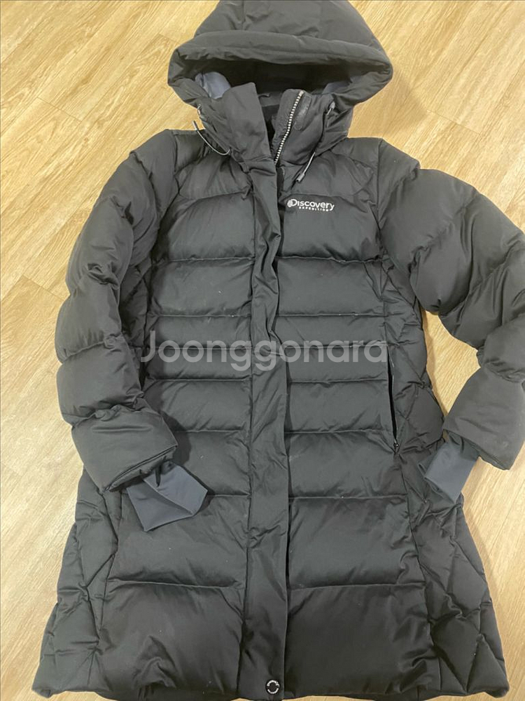 여성용 디스커버리 롱패딩 블랙--0