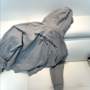 [46] 우영미 백로고 회색 후드티