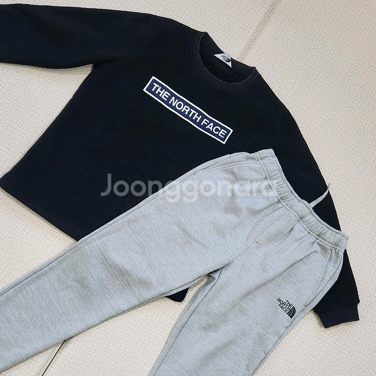 노스페이스 140 기모상하+춘추맨투맨--1