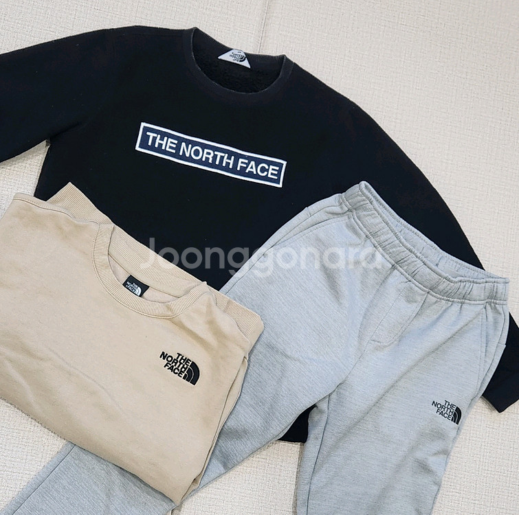 노스페이스 140 기모상하+춘추맨투맨--9