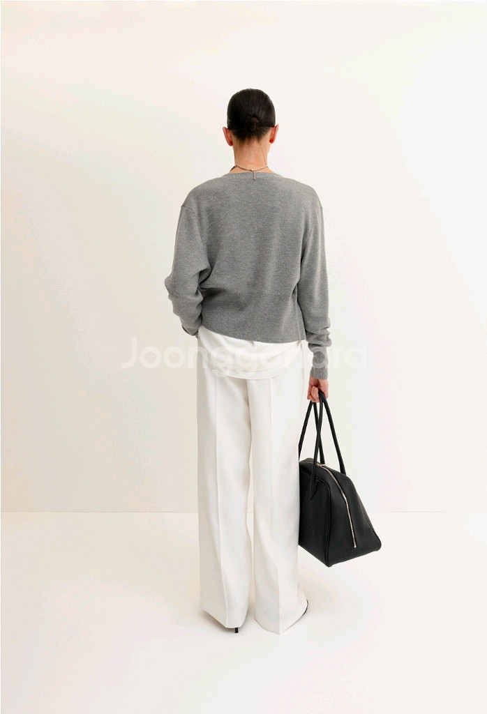 오르 울 가디건 M사이즈 그레이--2