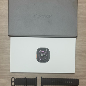 애플워치 울트라3 티타늄 블랙 배터리효율100% 보증26.11.2까지 W-10