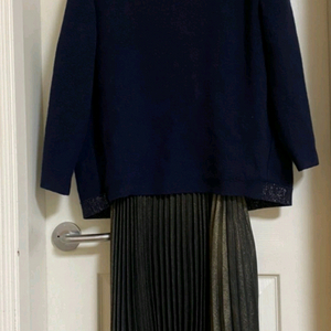 시스템 후드니트 +나시원피스 세트