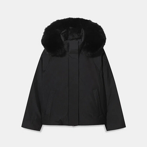 (새상품) 네파 아르테 윈드스토퍼 숏 다운 자켓 숏패딩 블랙 90