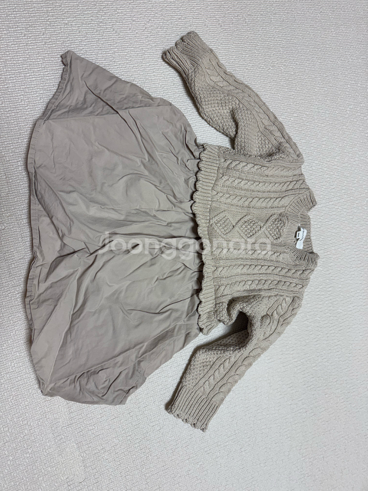 90사이즈 베베드피노 슈슈앤크라 블루독 여아 상하복세트 원피스--6