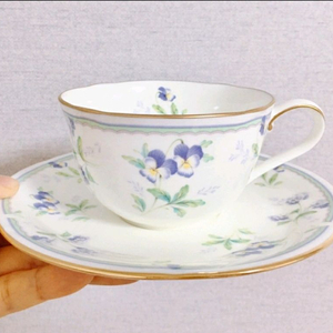 [1조 가격]단종 빈티지 노리다케 바이올렛 송 찻잔 겸 커피잔