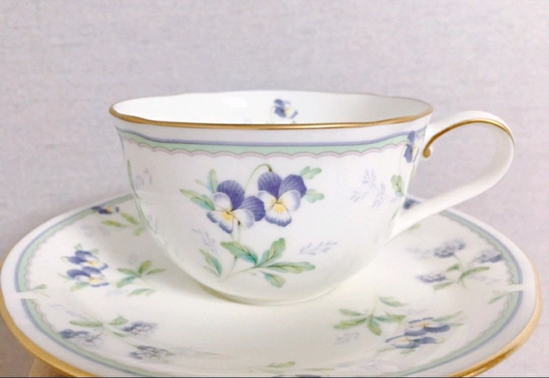 [1조 가격]단종 빈티지 노리다케 바이올렛 송 찻잔 겸 커피잔--1