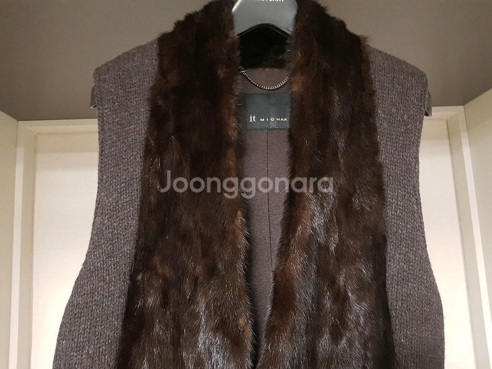 잇미샤 캐시미어 밍크 베스트--2