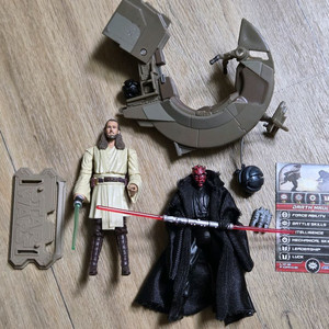 해즈브로 정품 스타워즈 콰이곤, 다스몰 3.75인치 피규어 일괄