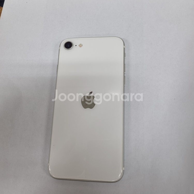 209321 아이폰SE2 128 화이트 중고폰 배터리84%--0