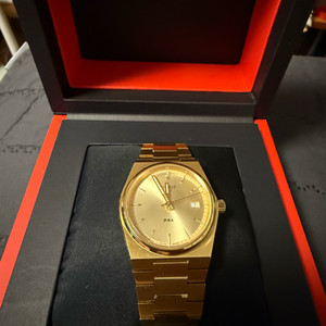 티쏘 PRX 35mm 골드 시계