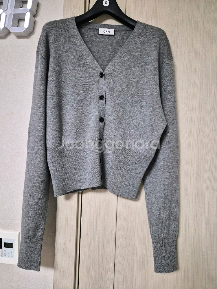 오르 울 가디건 M사이즈 그레이--6