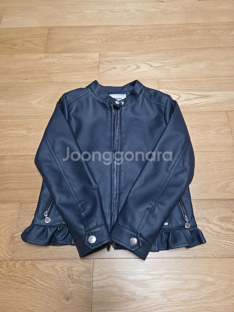 레노마 키즈 레더 자켓 네이비130 상태최상 팝니다.--0