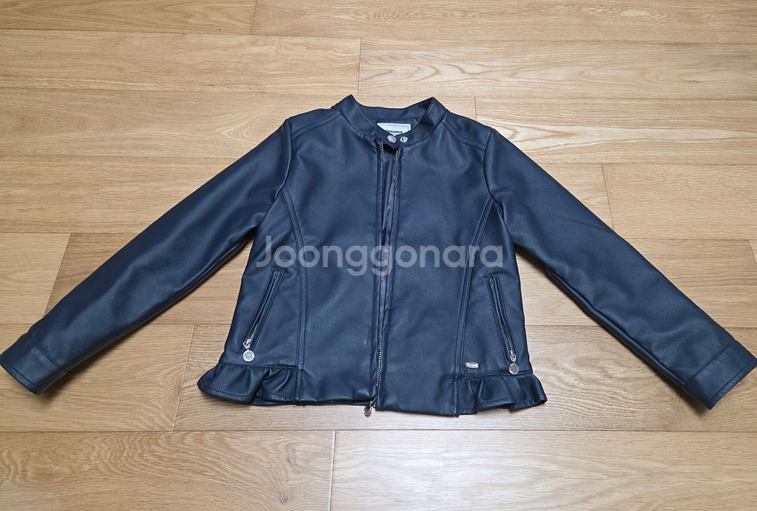 레노마 키즈 레더 자켓 네이비130 상태최상 팝니다.--2