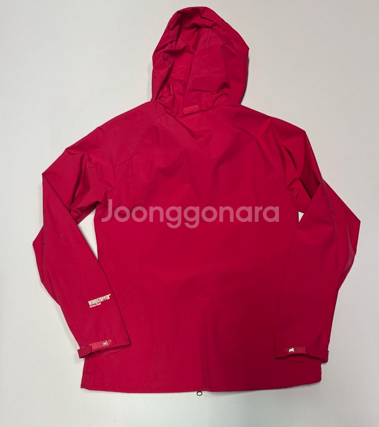 여성 밀레 윈드스토퍼 등산 후드 바람막이 M 핑크--1