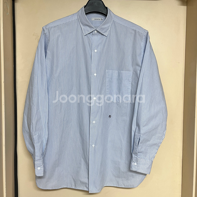 [M] 나나미카 윈드셔츠 블루 스트라이프 nanamica--0