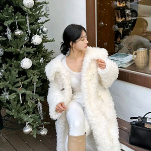 새상품)빅카라 더플 양털 뽀글이 페이크퍼 덤블 롱코트