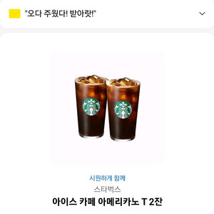 스타벅스 아이스 카페 아메리카노 T 2잔