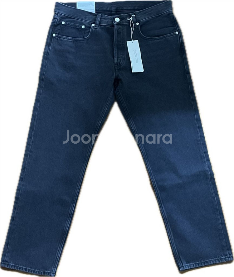 아르켓 PARK 남성 레귤러 테이퍼드 데님 팬츠 블랙 34/30 새상품--0