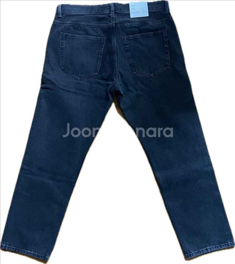 아르켓 PARK 남성 레귤러 테이퍼드 데님 팬츠 블랙 34/30 새상품--1