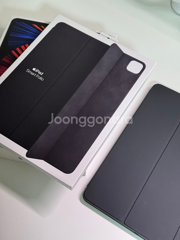 아이패드 프로 12.9 5세대 스페이스 그레이 128GB Wifi + 정품 스마트 폴리오 블랙--8