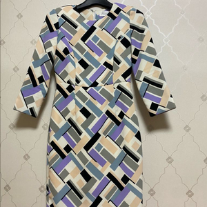 아나운서 원피스 마랑 패턴 정장 원피스 S