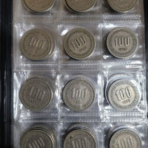 100원 동전 81년 포함 전체 (1970년대~2017년)