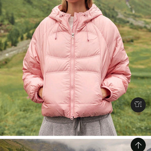 뉴발란스 25fw 여성 플라잉 경량 후드 다운 패딩 S