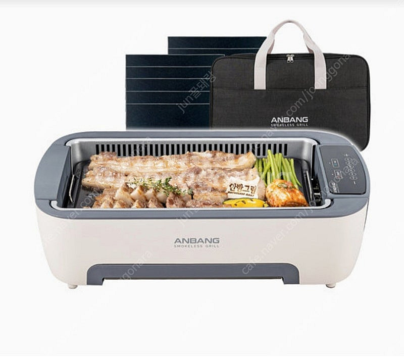 안방그릴 파워 시즌5 연기 냄새잡는 전기그릴+가방+필터--4