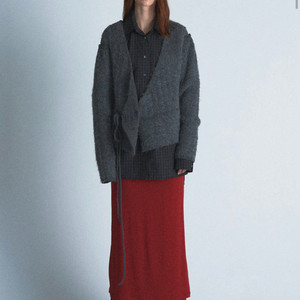 VERSO 베르소 리버시블 알파카 가디건 쿨그레이색상 팔아요