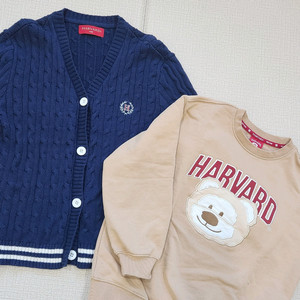 하버드 140 가디건+맨투맨 남아옷