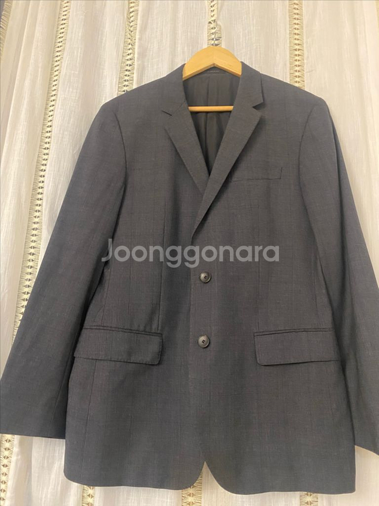 휴고 보스 차콜 그레이 남성 정장 상의 (100사이즈)--0