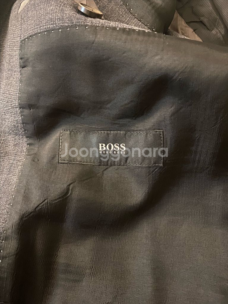 휴고 보스 차콜 그레이 남성 정장 상의 (100사이즈)--3