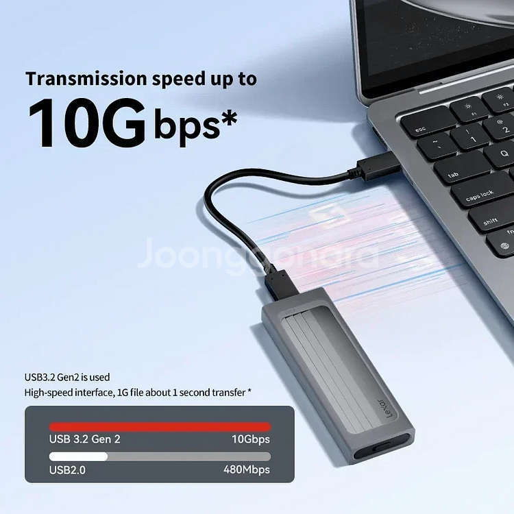미개봉 새상품 Lexar 렉사 정품 M.2 외장 SSD 케이스 급속 10Gbps NVMe C 타입 하드 드라이브--7