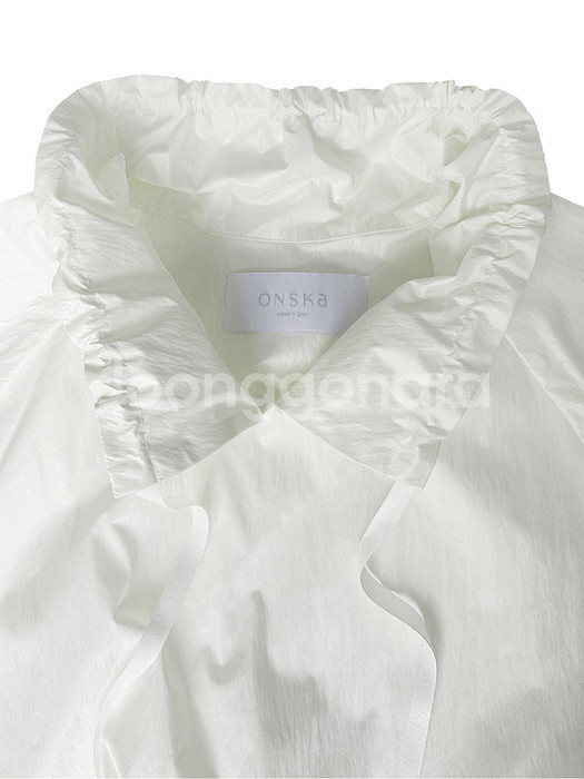 온스카 스트링 믹스 레이어드 원피스 화이트--4