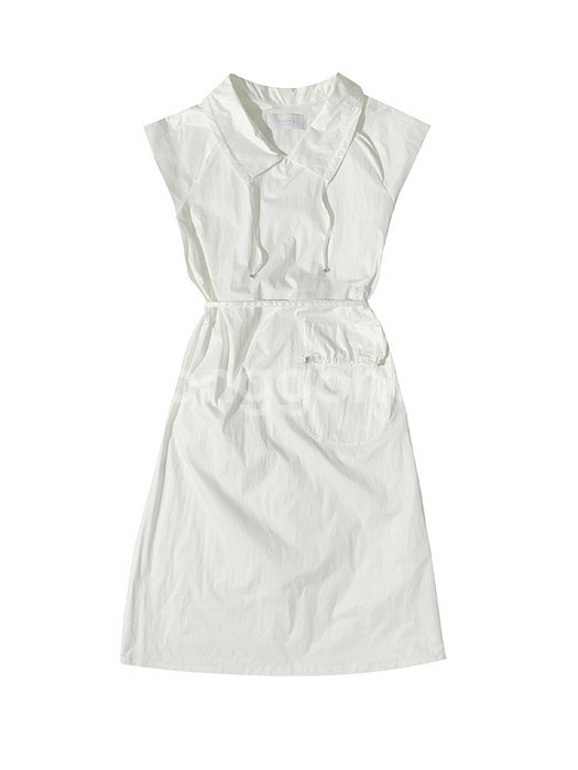 온스카 스트링 믹스 레이어드 원피스 화이트--2