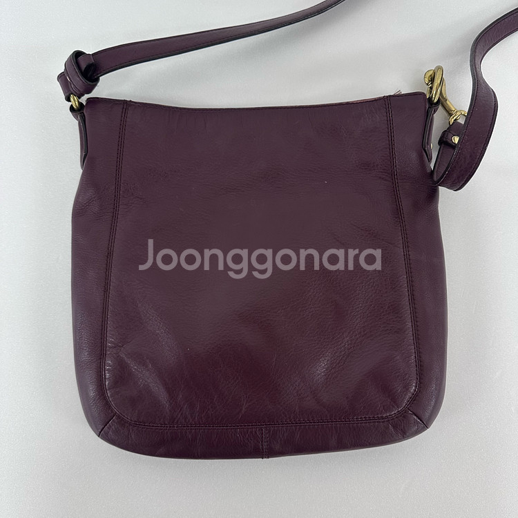 COACH 코치 버건디 가죽 숄더백 크로스백--3