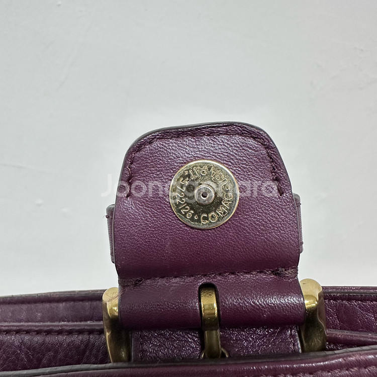 COACH 코치 버건디 가죽 숄더백 크로스백--8